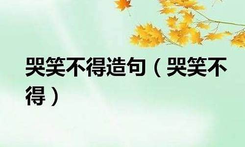 哭笑不得造句大全20字_哭笑不得造句大全