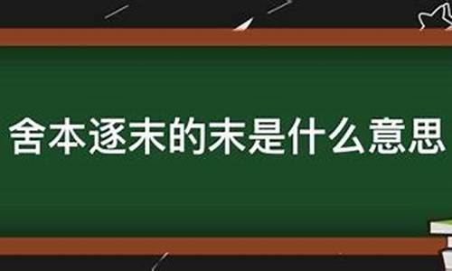 舍本逐末 意思_舍本逐末的意思是什么