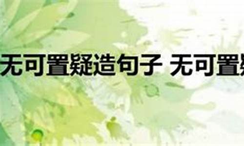 无可置疑造句大全简单_无可置疑造句大全简单一点