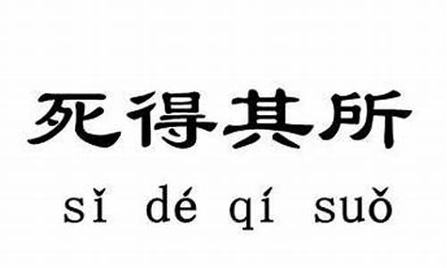 死得其所造句六年级下册_死得其所的解释和造句