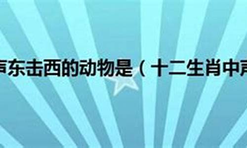 声东击西打一生肖正确答案是什么寓意_声东击西打一最佳生肖