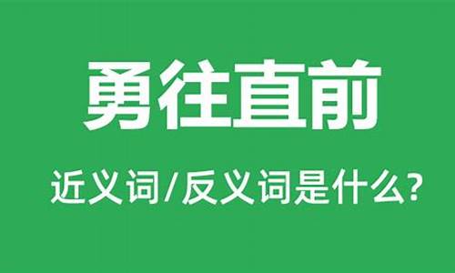 勇往直前造句和意思_勇往直前造句和意思怎么写